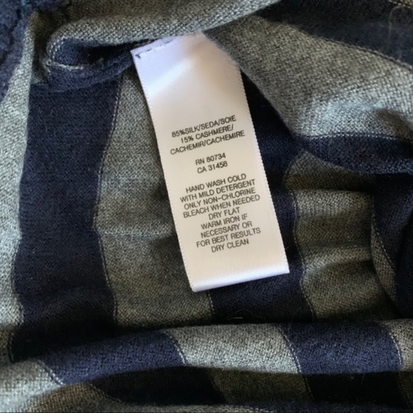 BCBGMaxAzaria Striped Cowl Neck Sweater Short Sleeve - Picture 5 of 5